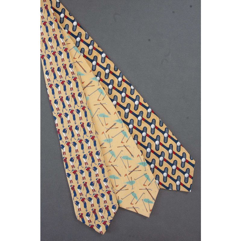3 For $25 - Yellow Putter, Golfer & Golf Hole Ties