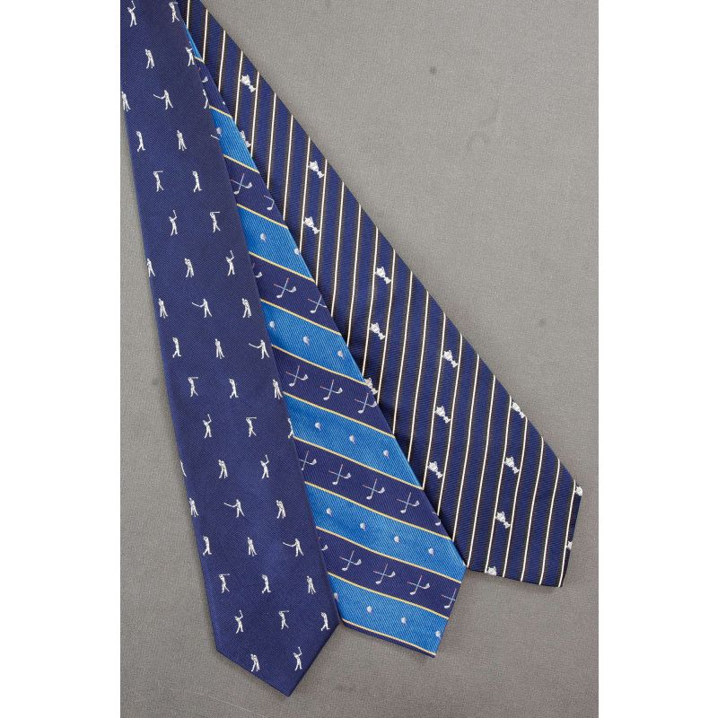 3 For $25 - Navy Golfer, Irons, Ball & Trophy Ties