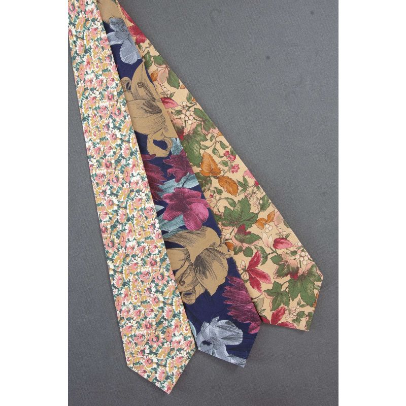 3 For $25 - Touches of Gold - Floral Neckties