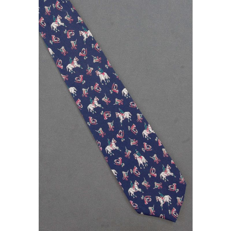 Equestrian Tie - Rider, Saddles & Hunting Horn