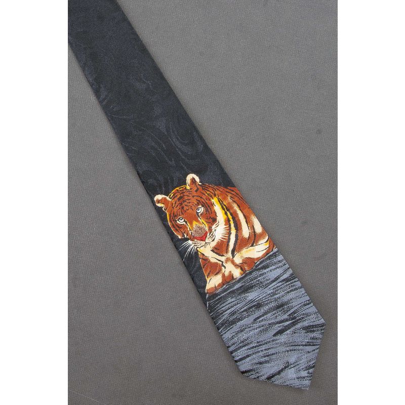 Tiger Has His Eyes On You - Black Necktie