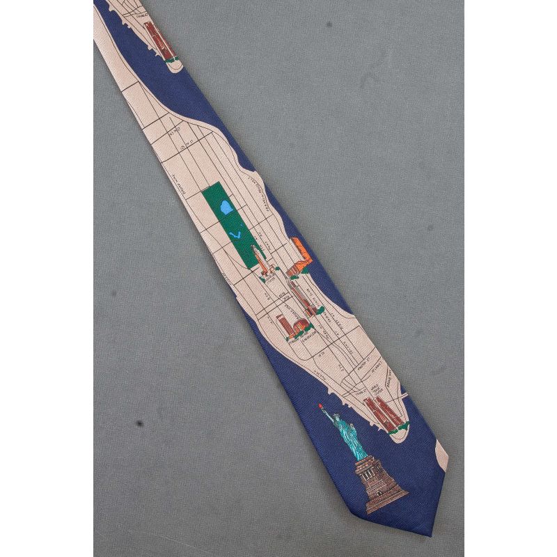 Map of New York City's Manhattan Island Necktie