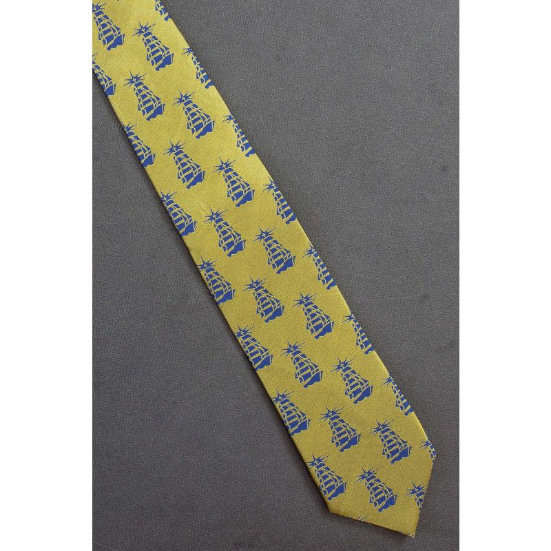 Sailing Ship With Lighted Cross on Mast Necktie