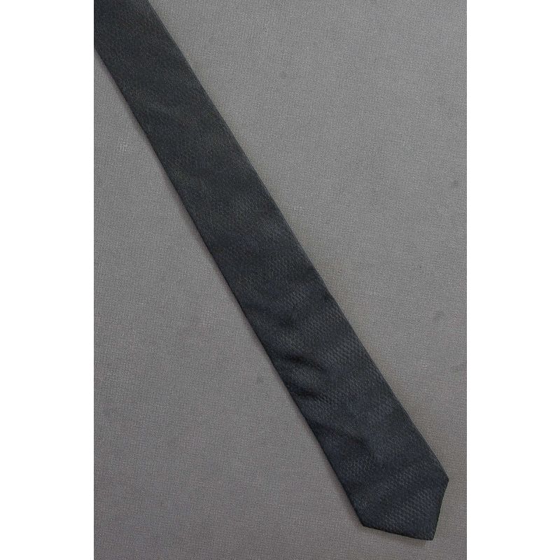 Black & Dark Gray Stripe - 1980's Skinny Necktie