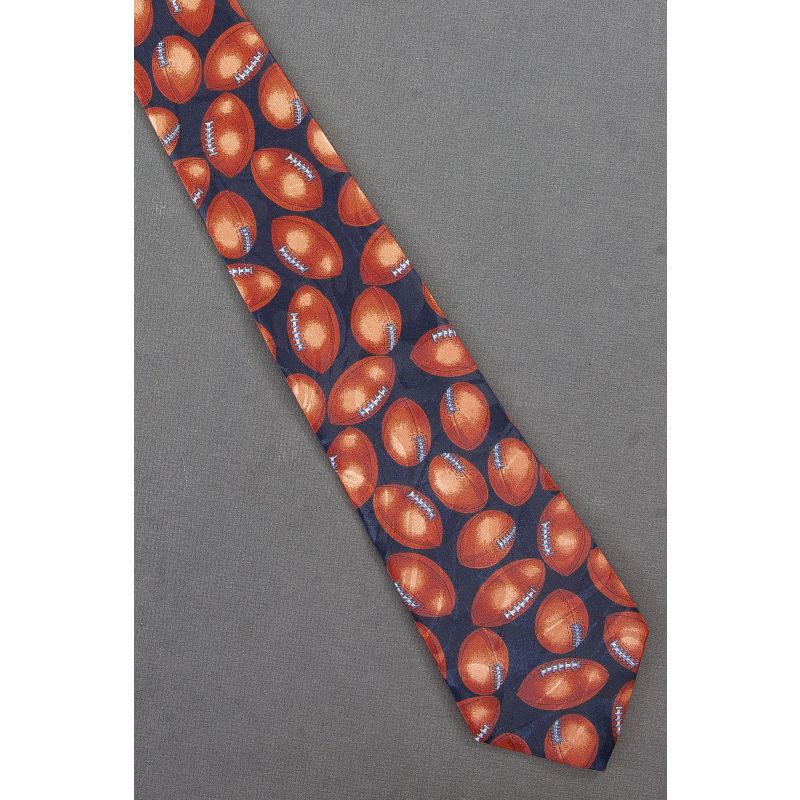 Just Pigskin Footballs - Black Sports Necktie