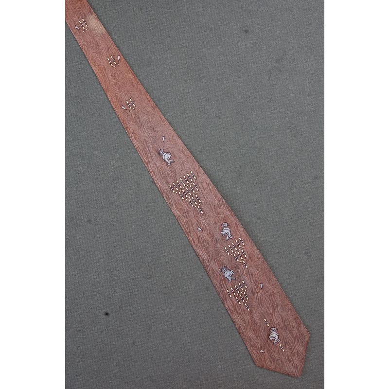 Knight Helmets - 1950's Skinny Mauve Pink Tie
