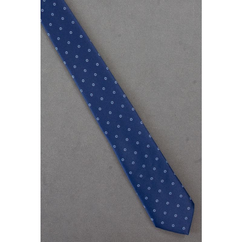Flower Shaped Polka Dot - 1980's Narrow Necktie