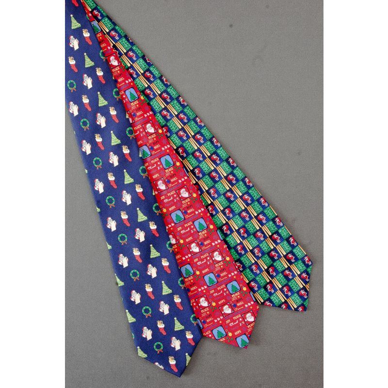 3 For $25 - Just Santa - Silk Cape Cod Neckwear