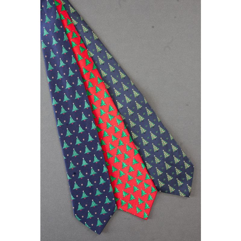 3 For $25 - Christmas Trees - Silk Neckties