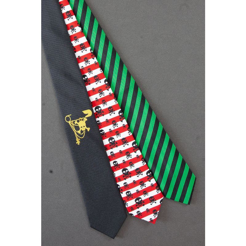 3 For $25 - Brand New Skinny Skulls & Stripes Ties