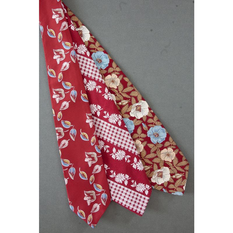 3 For $25 - Three Season Flower & Leaf Neckties