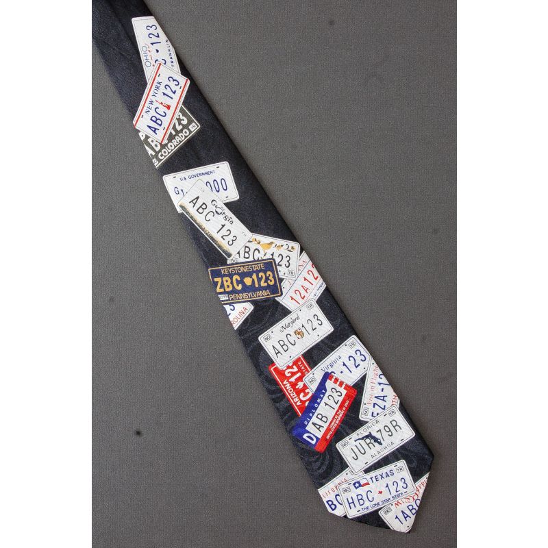 State & Diplomat License Plates - Black Necktie