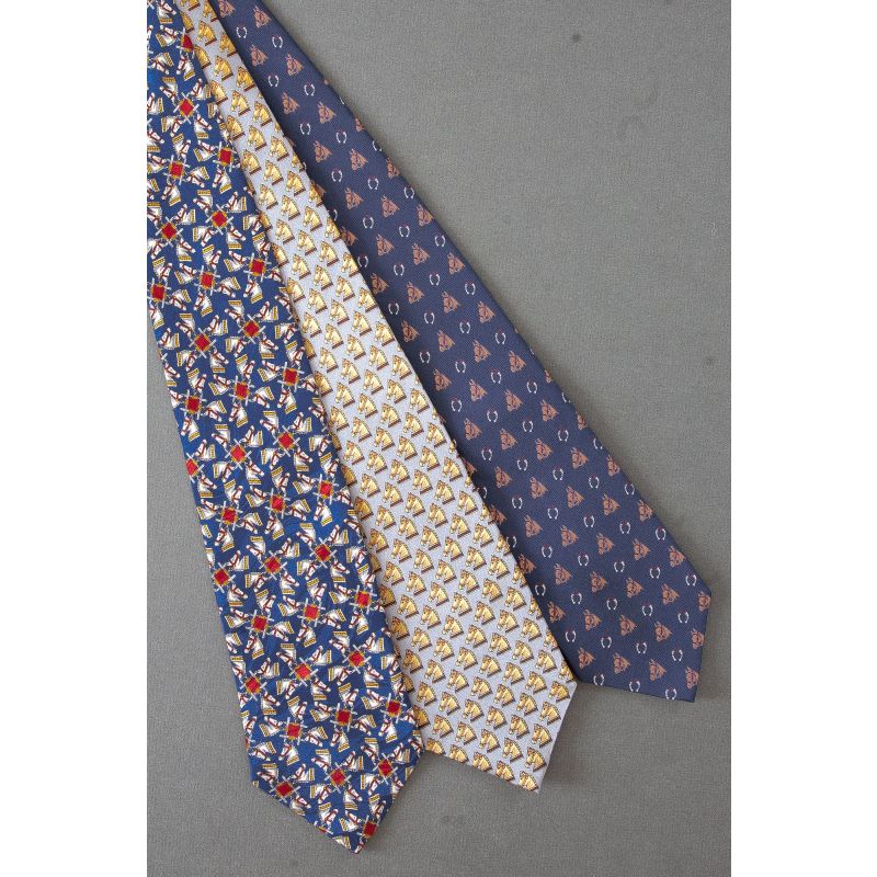 3 For $30 - Portrait of Horse &amp; Horseshoe Ties
