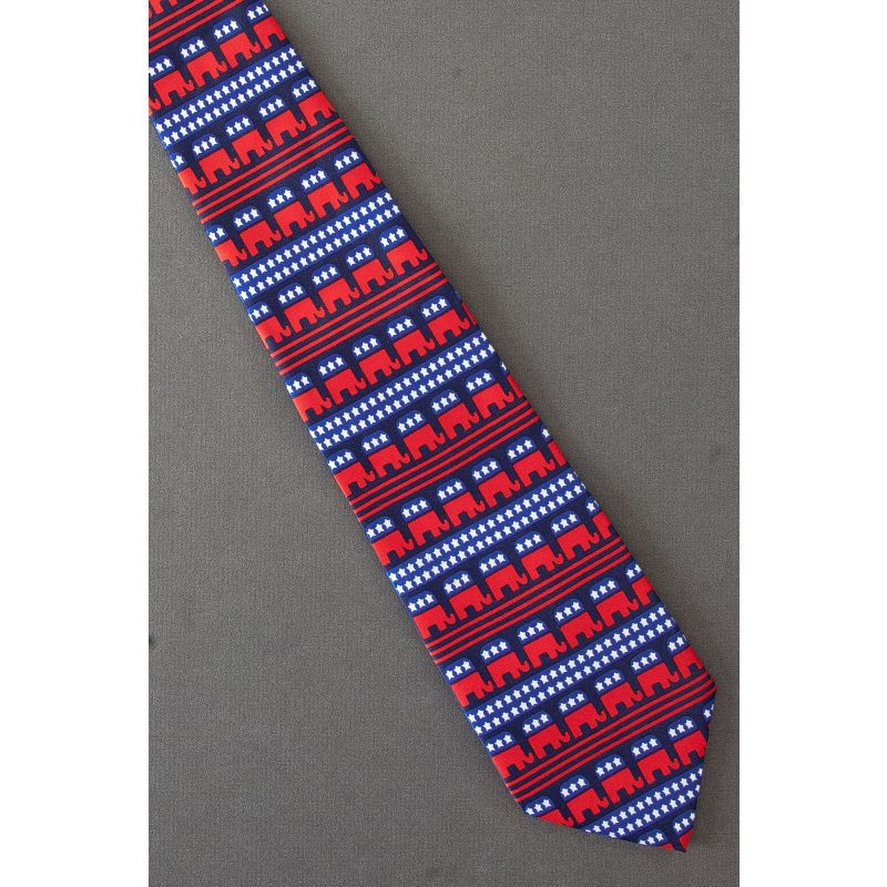 GOP Elephant & Stars - Republican Party Necktie