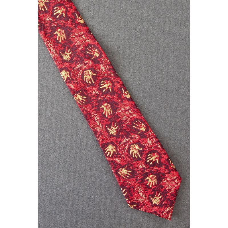 Hand Pictographs - Silk Balarinji Australia Art Tie