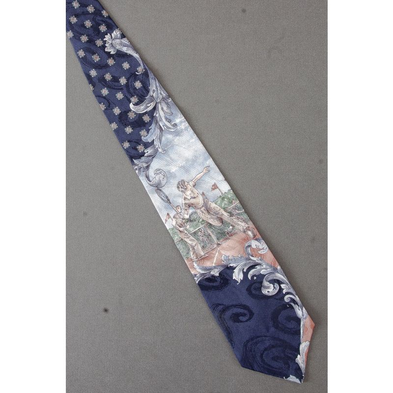 Two Old Fashioned Tennis Players Necktie