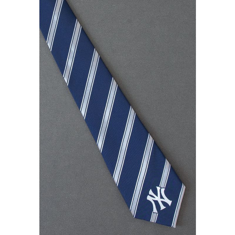 New York Yankees - MLB Navy Striped Baseball Tie