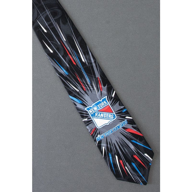New York Rangers V - Black Silk NHL Hockey Tie