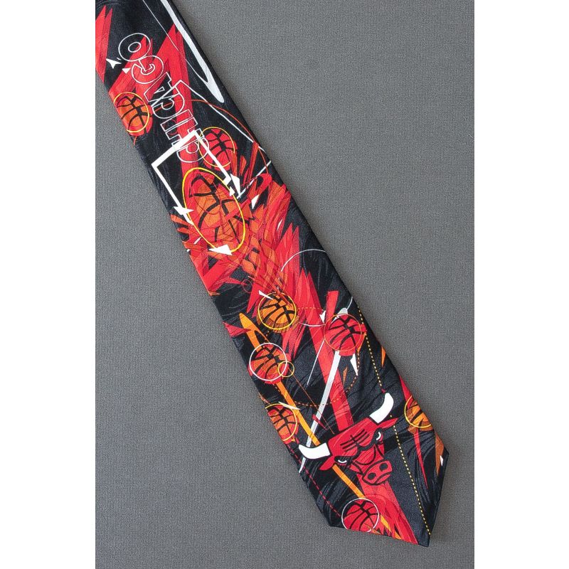 Chicago Bulls Basketball - Black NBA Silk Necktie