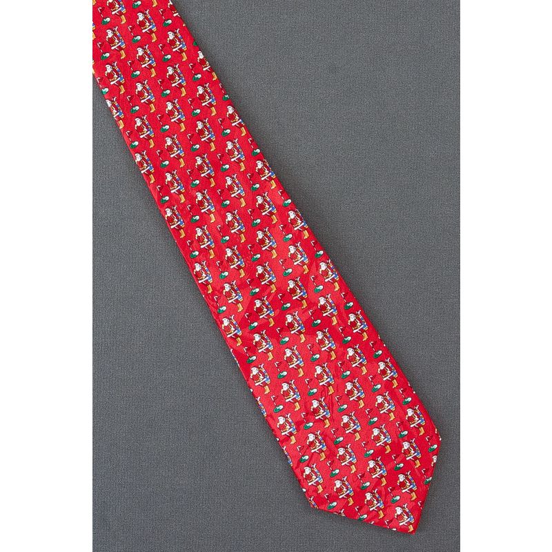 Santa Stands Next To A Golf Hole - Brand New Tie