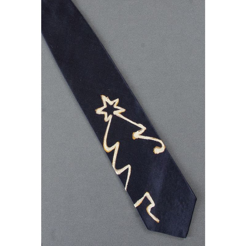 Outline of Star on a Christmas Tree Necktie