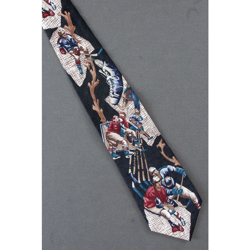 Hockey Player Scenes - Enrico Uomo Silk Necktie