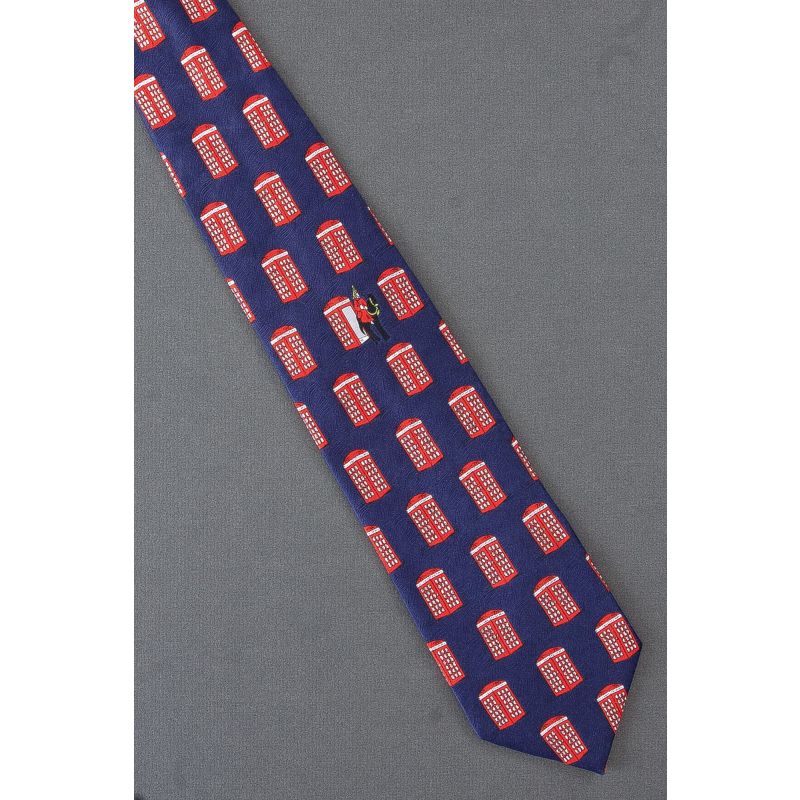 British Telephone Box & Man on Horse Necktie
