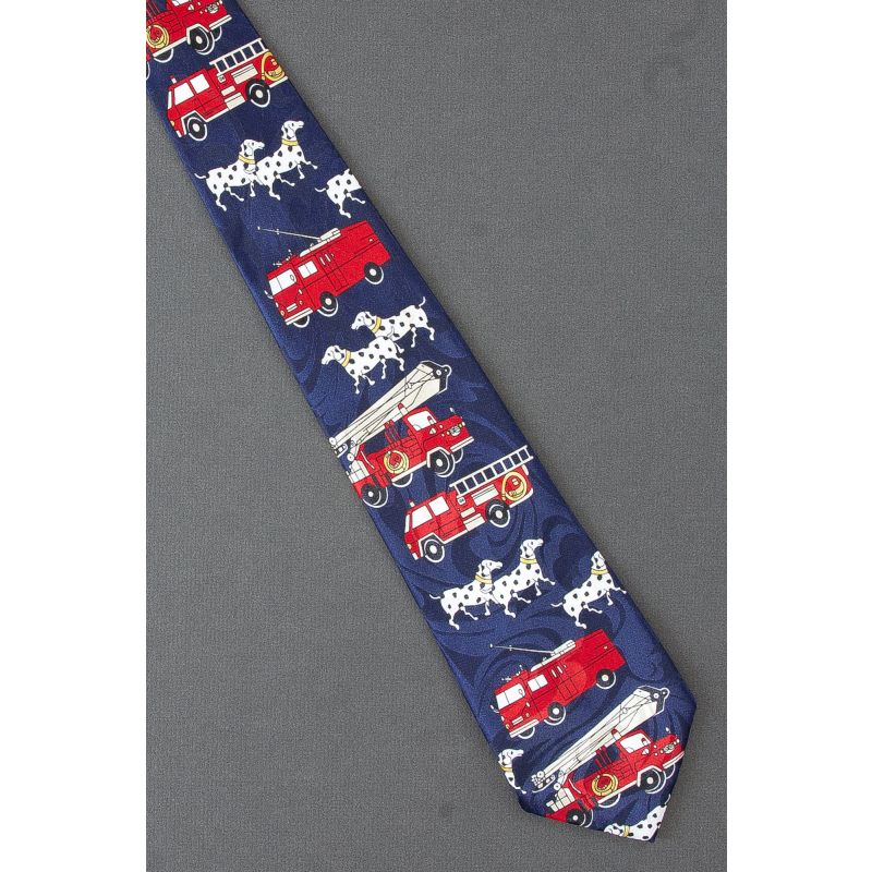 Dalmatian Dogs & Fire Trucks - Firefighter Tie