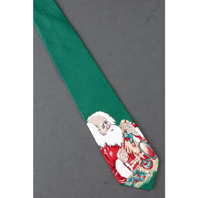 Santa Claus Paints A Doll For Christmas Toy Tie