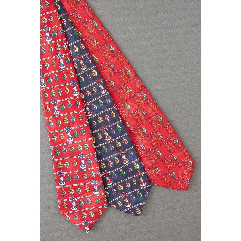 3 for $25 - Traditional & Santa Shaped Ornaments Ties
