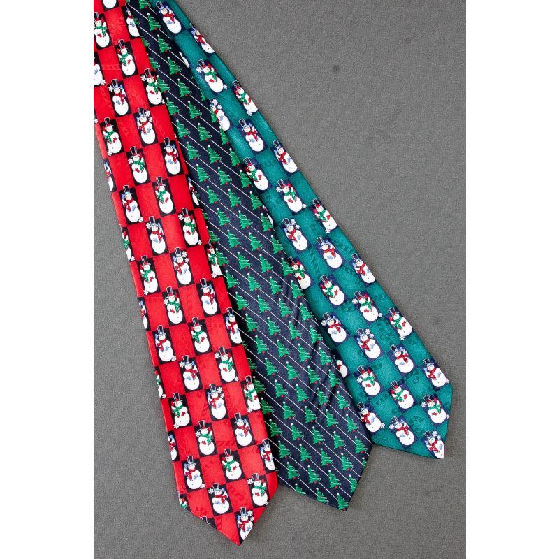 3 For $25 - Snowman & Christmas Tree Neckties