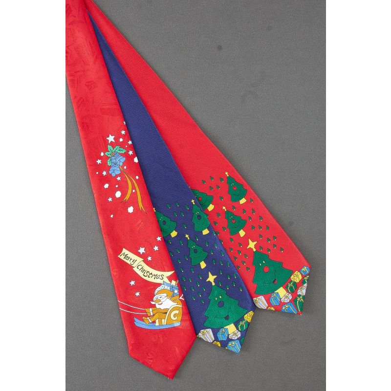 3 For $25 - Christmas Tree & Santa Neckties