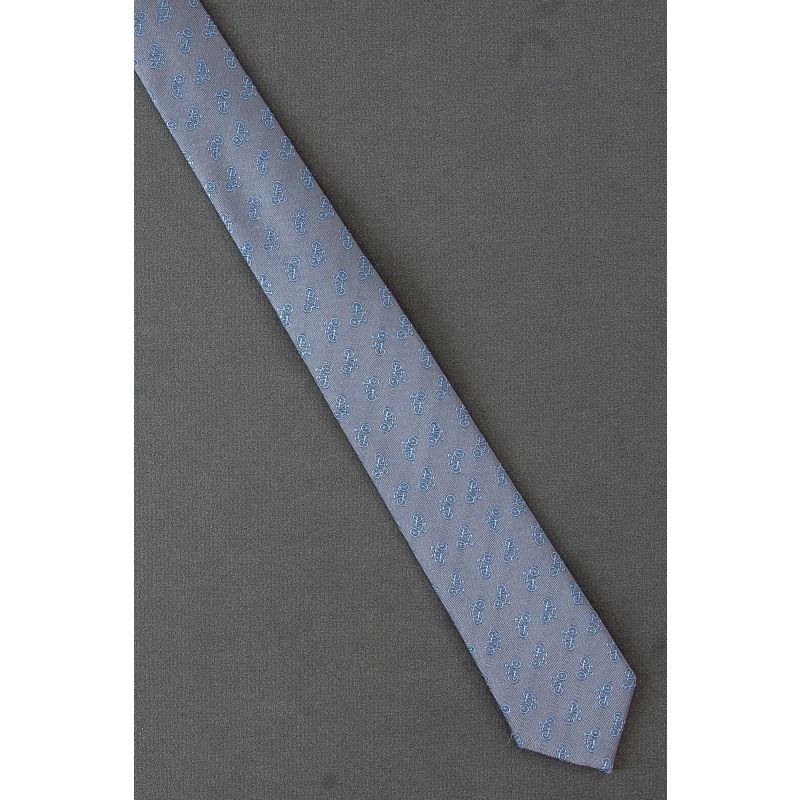 Bicycle Allover - Men's Skinny Gray Necktie