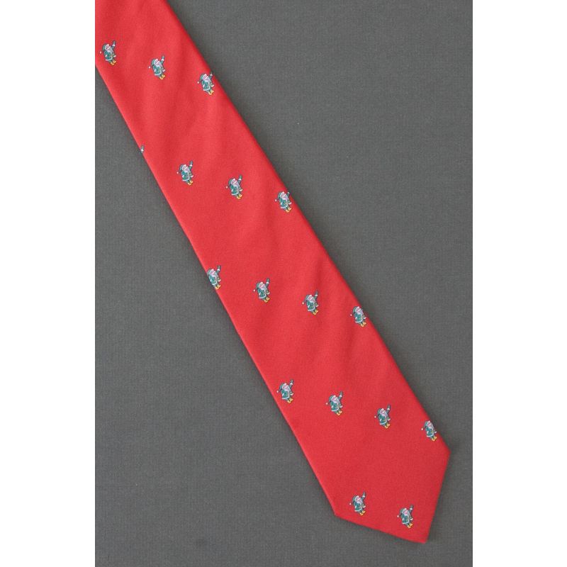 Santa Claus in Green Suit - 1980's Slim Neck Tie