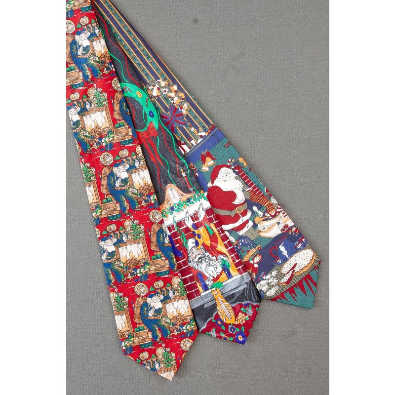 3 For $25 - Santa Comes Down The Chimney Ties