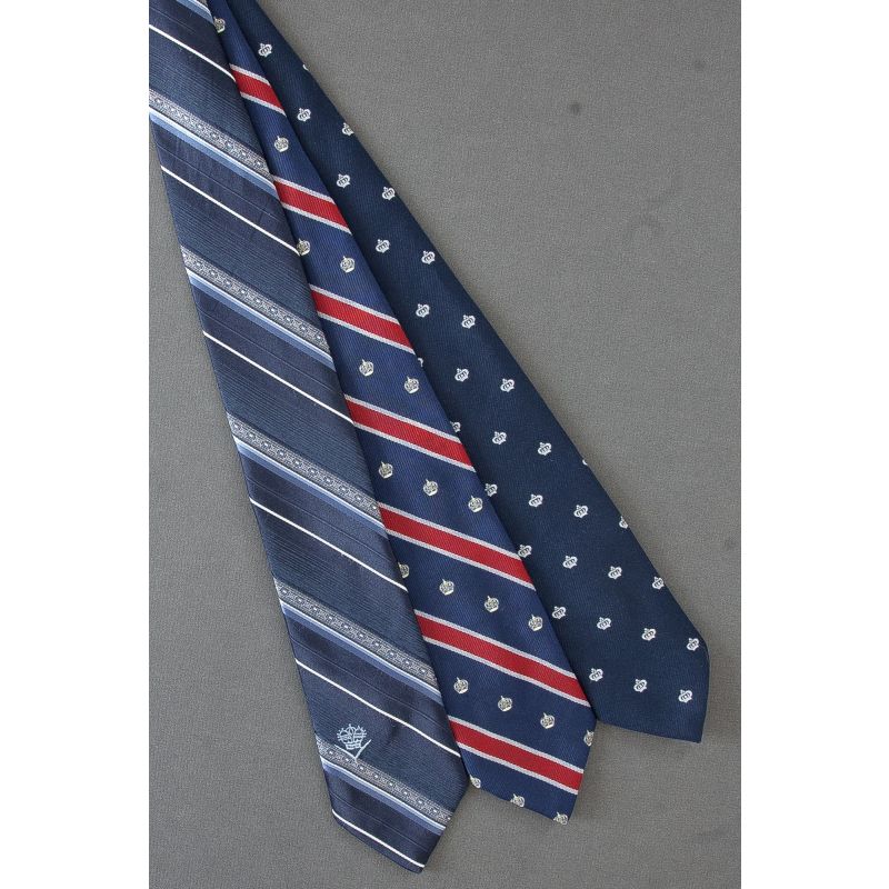 3 For $25 - 1980's Slim Navy Crown Theme Ties
