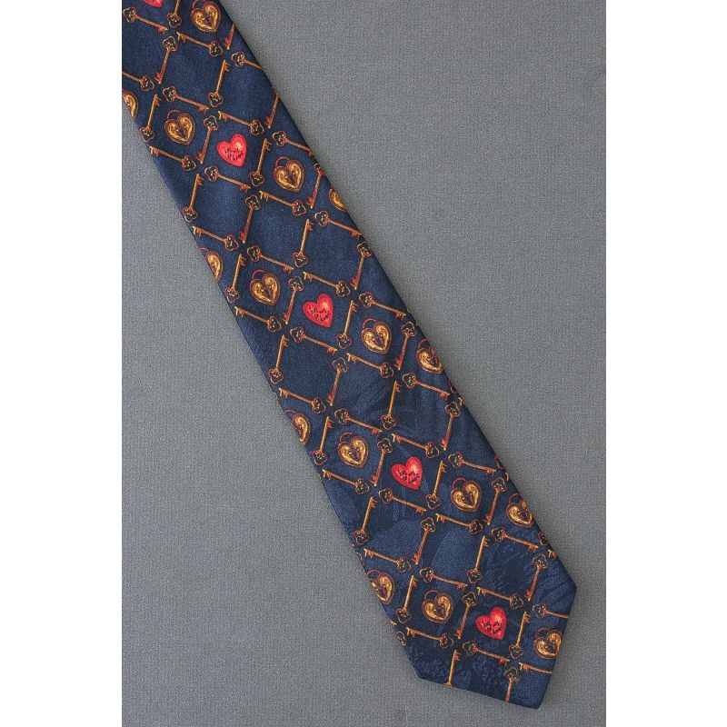 Key To My Heart - Navy Valentine's Day Necktie