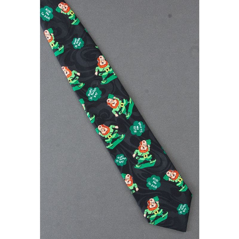 Kiss Me I'm Irish - Saint Patricks Leprechaun Tie