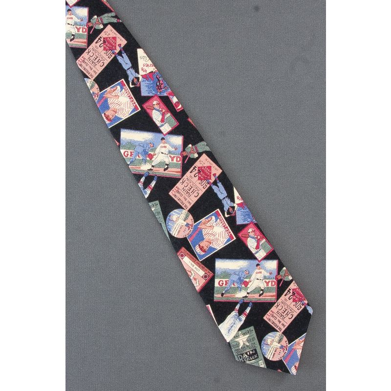 Baseball Scenes & Seat Tickets - Cotton Necktie