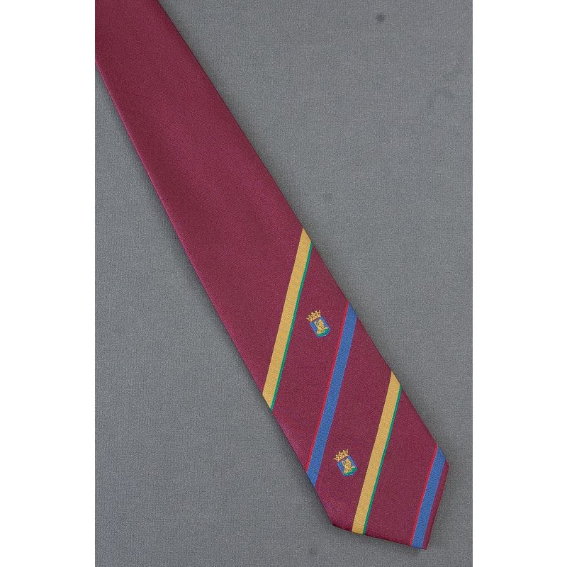 Crests Contain Lion & Topped by Crown Tie