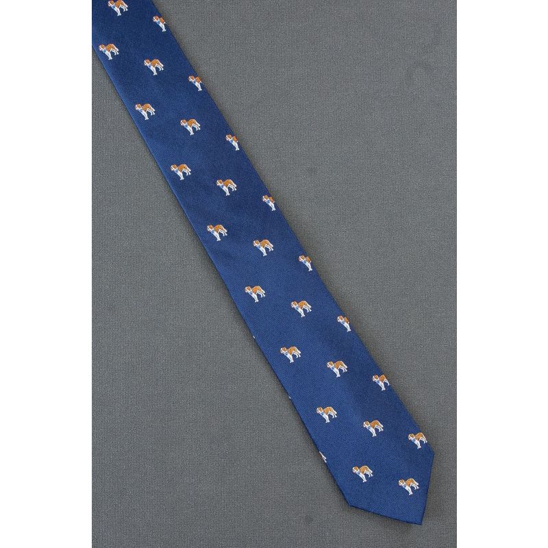 Saint Bernard Allover - Skinny Navy Chaps Tie