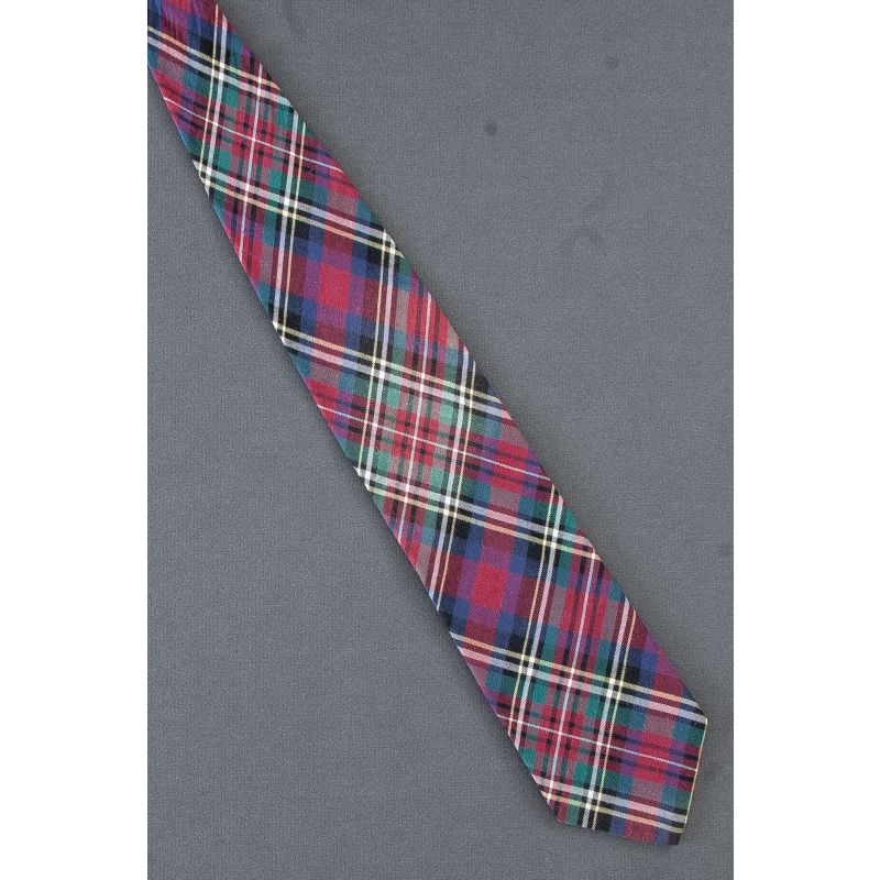 Red, Blue & Green Plaid - Men's Plaid Necktie