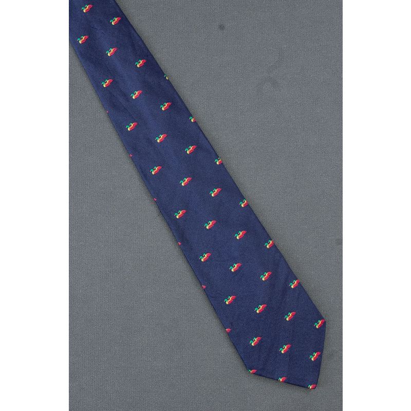 Pairs of Ducks - Navy Silk Richel Designer Necktie