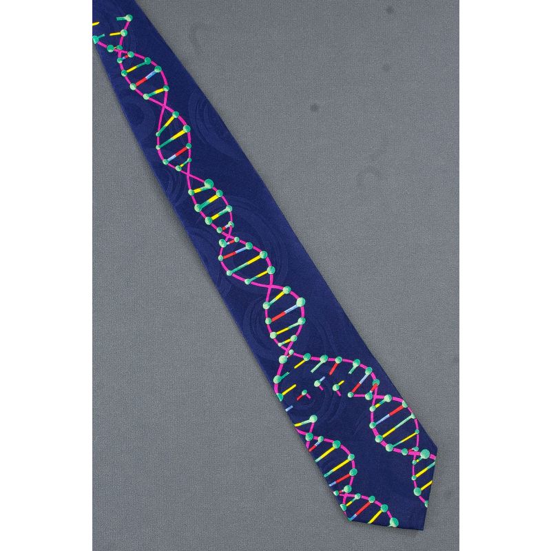 DNA Strands - Navy Silk Ralph Marlin Necktie