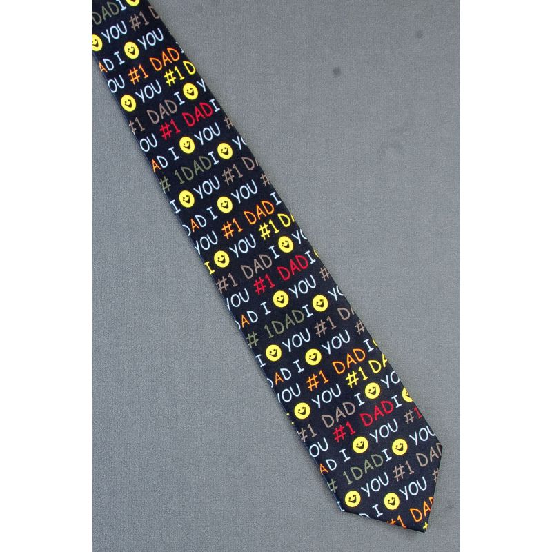 Smiley Faces For No.1 Dad - Father's Day Necktie