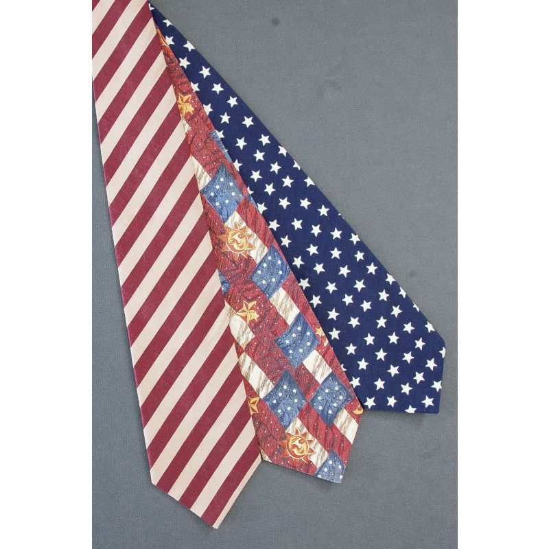 3 For $30 - US Flag Stars &amp; Stripes Patriotic Ties