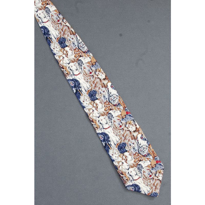 Various Dog Breeds - Silk Museum Artifacts Necktie