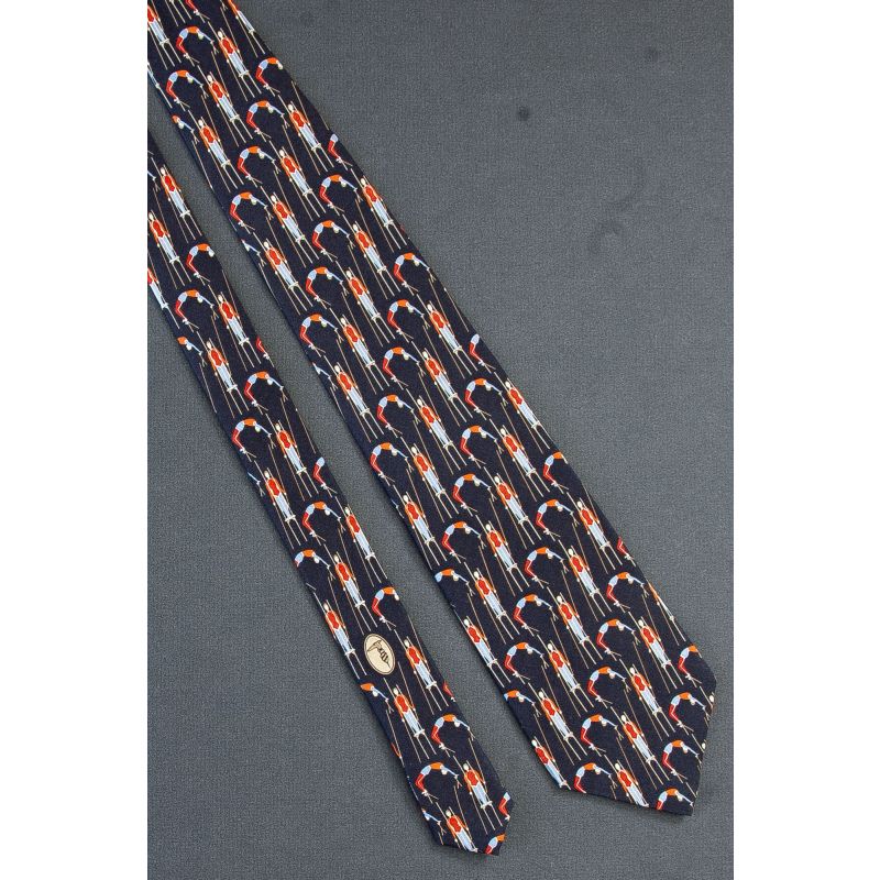 Acrobats on Stilts - Black Silk Trussardi Necktie
