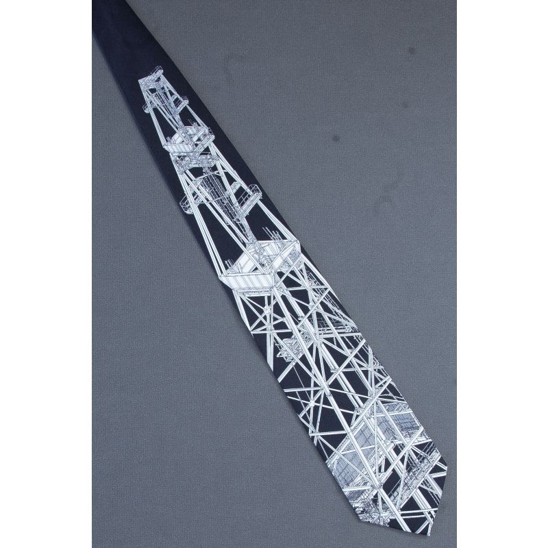 SME Steel Contractors Oil Derrick Silk Necktie