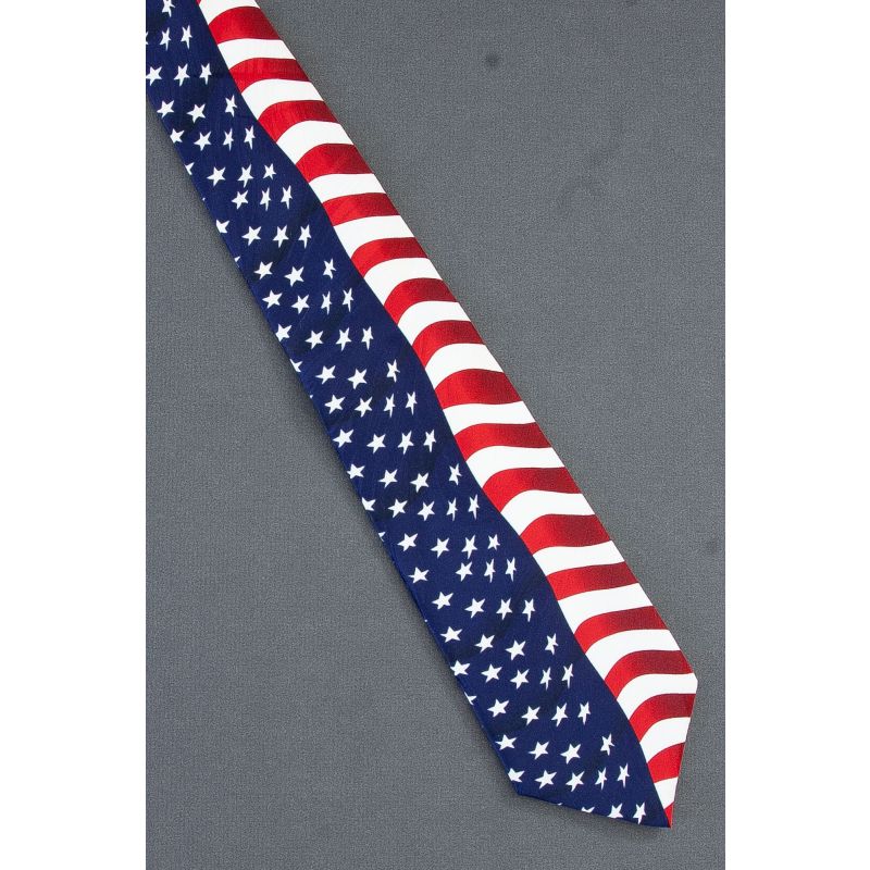 Vertical Stars & Stripes - American Flag Necktie